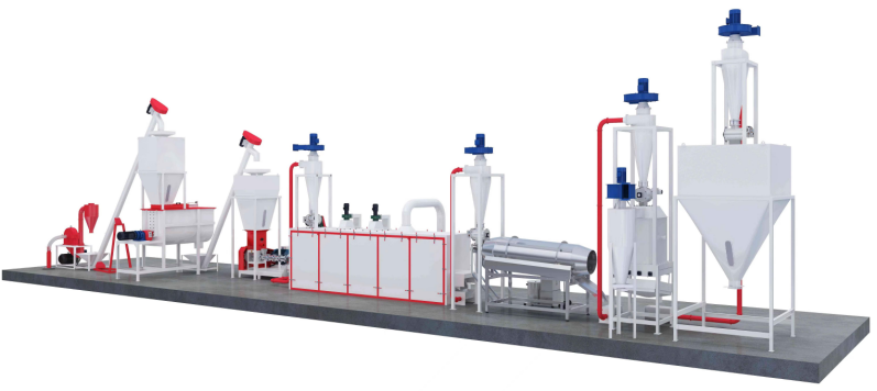 Floating Fish feed pellet automatic production line
